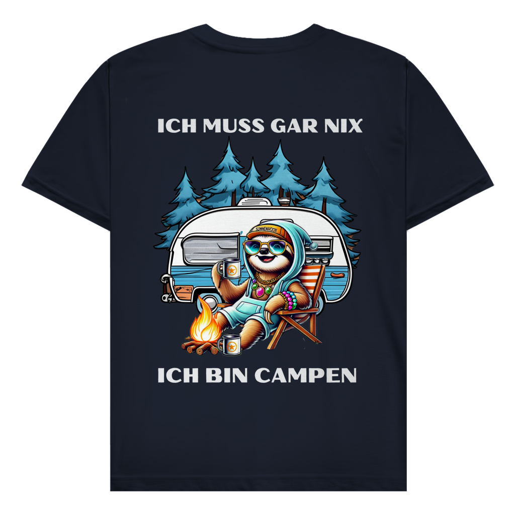 Ich muss gar nichts Faultiermädchen - Rückendruck ||  Premium T-Shirt unisex