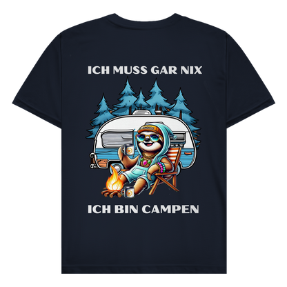 Ich muss gar nichts Faultiermädchen - Rückendruck ||  Premium T-Shirt unisex