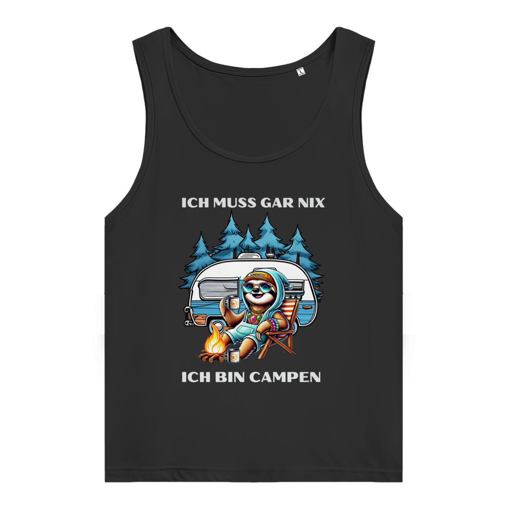 Damen Premium Organic Tank Top Ich muss gar nichts Faultiermädchen