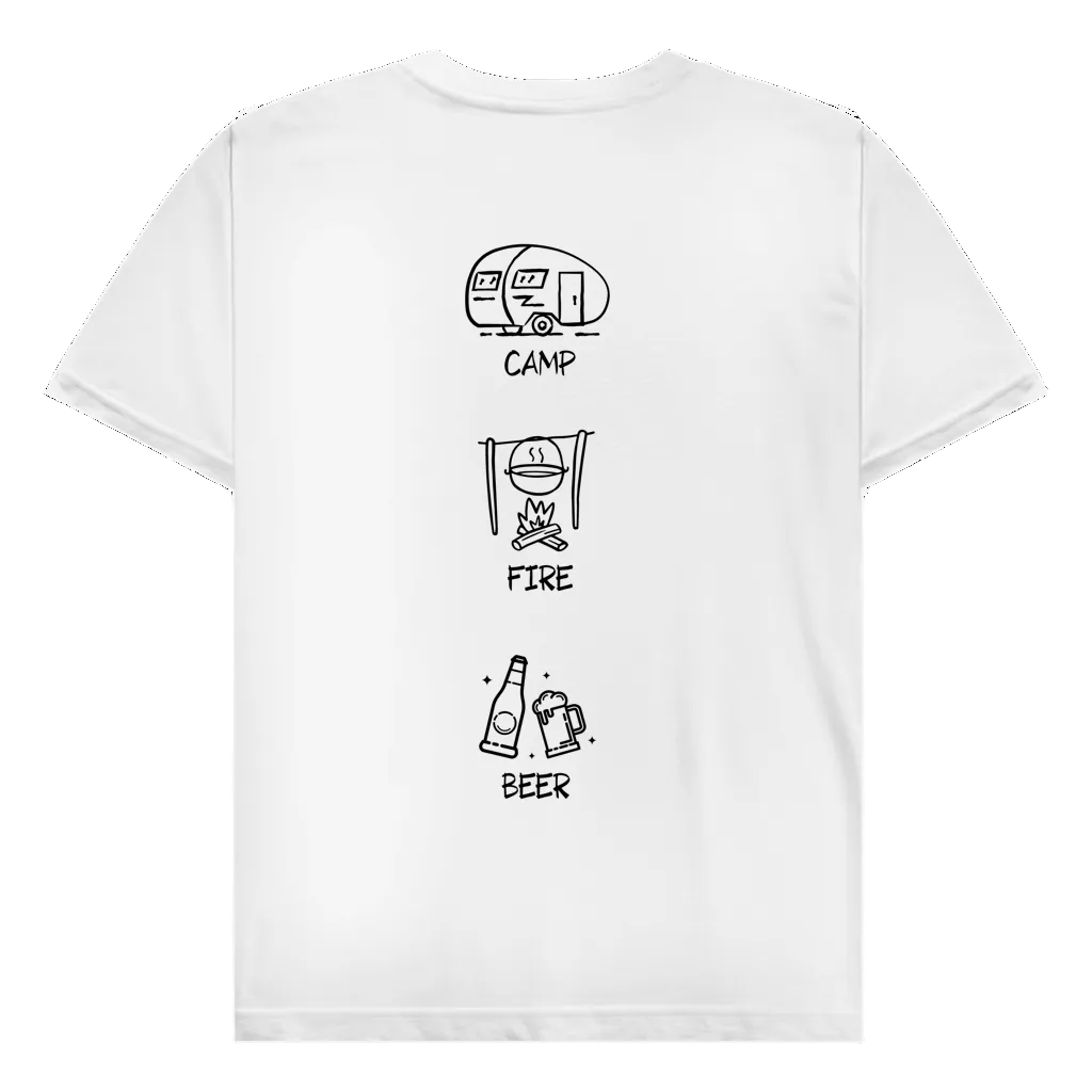 Camp Fire Beer - Rückendruck || Premium T- Shirt unisex