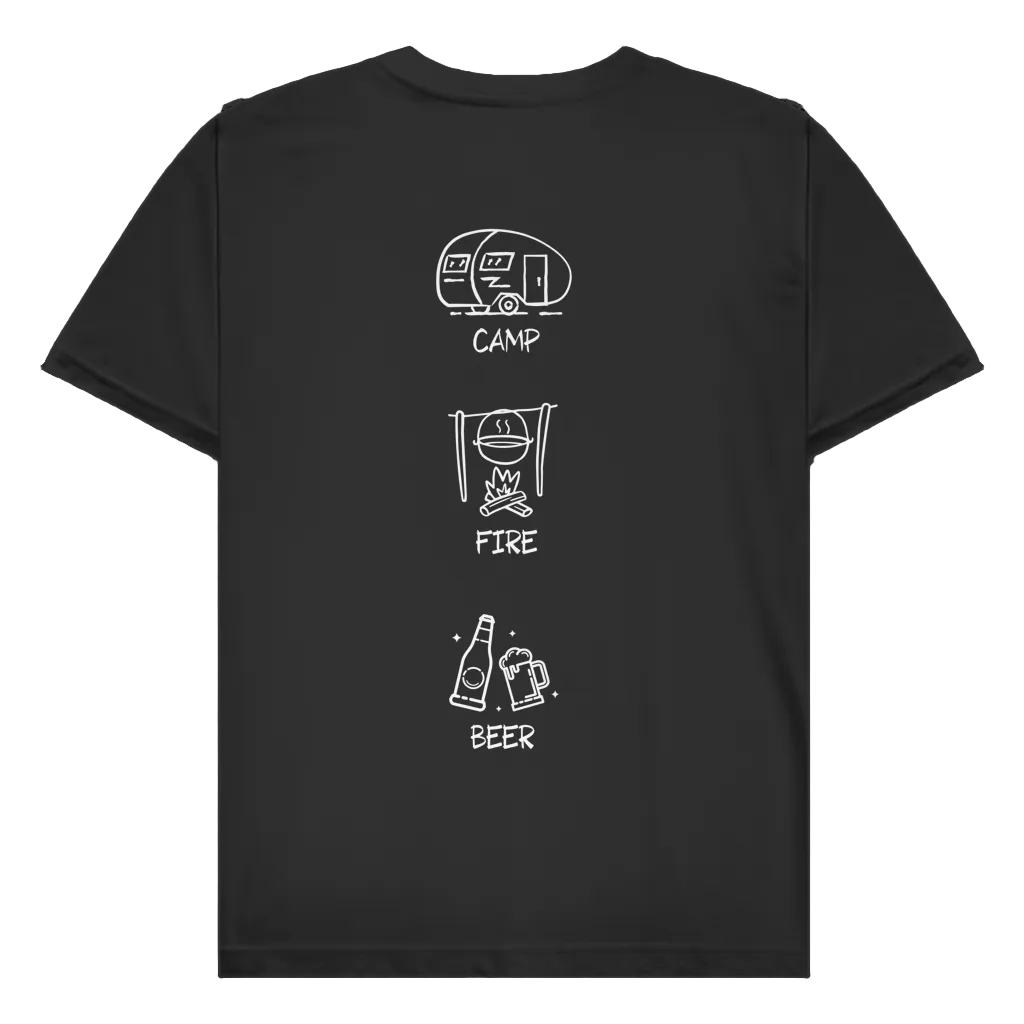 Camp Fire Beer - Rückendruck || Premium T- Shirt unisex