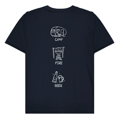 Camp Fire Beer - Rückendruck || Premium T- Shirt unisex