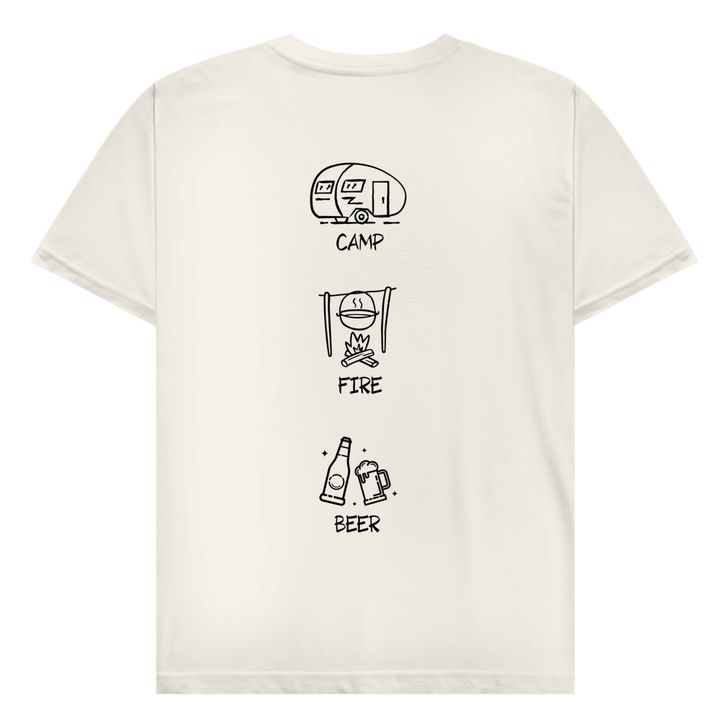 Camp Fire Beer - Rückendruck || Premium T- Shirt unisex