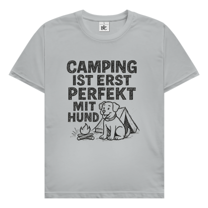 Camping ist erst perfekt mit Hund || Premium Shirt unisex