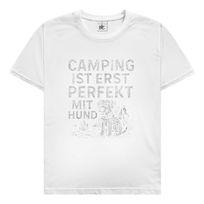 Camping ist erst perfekt mit Hund || Premium Shirt unisex