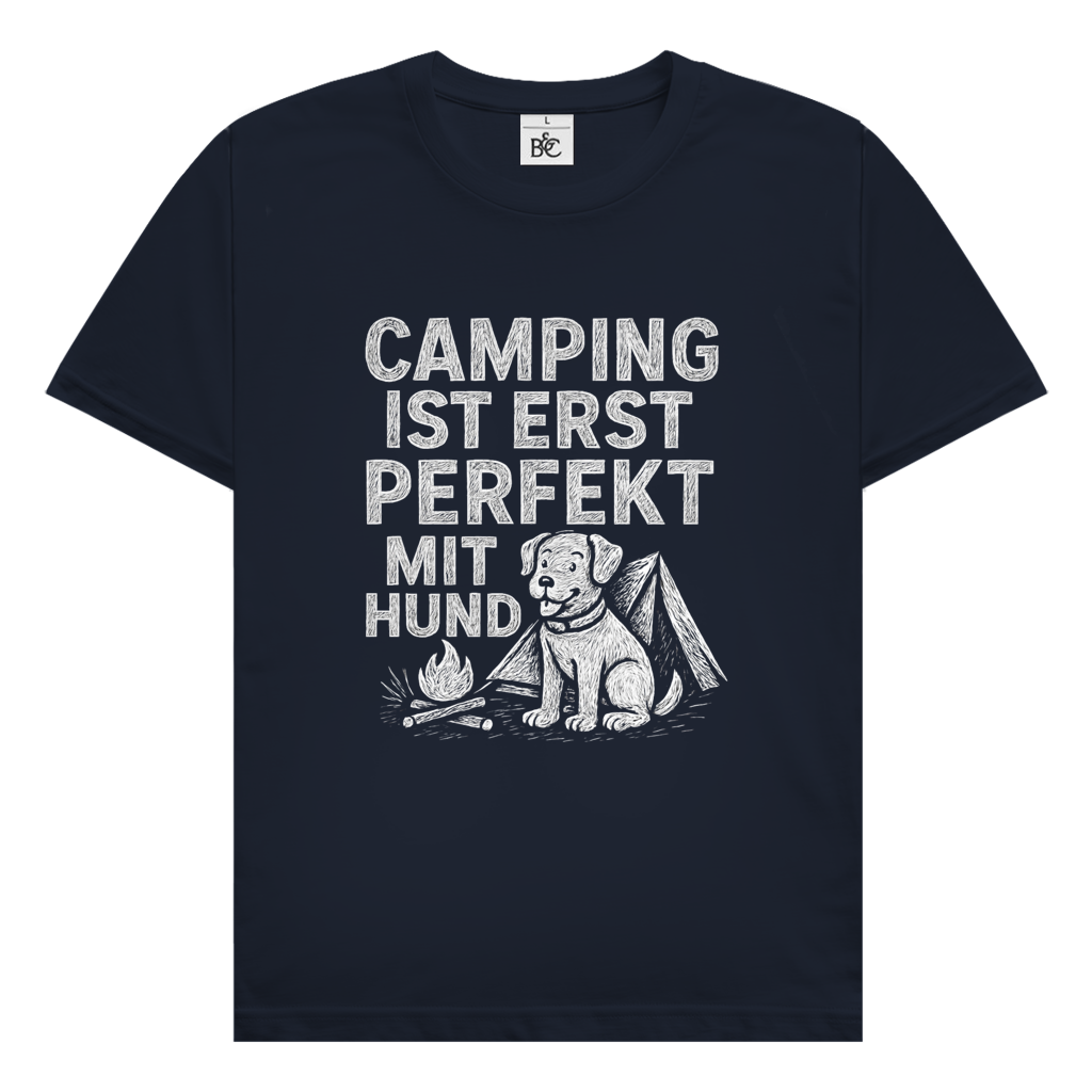 Camping ist erst perfekt mit Hund || Premium Shirt unisex
