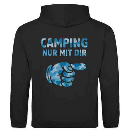 Nur mit dir camouflage blau rechts || Premium Hoodie unisex