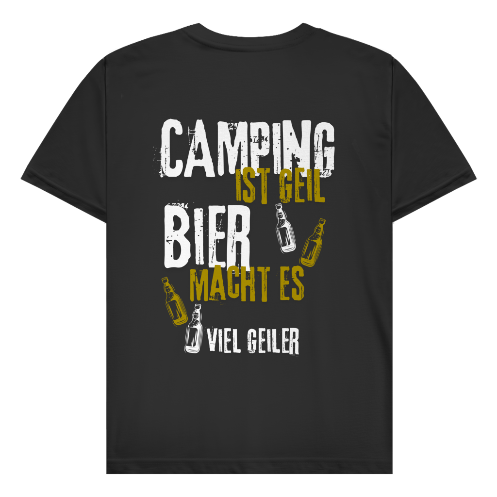 Camping ist geil - Rückendruck || Premium Shirt unisex