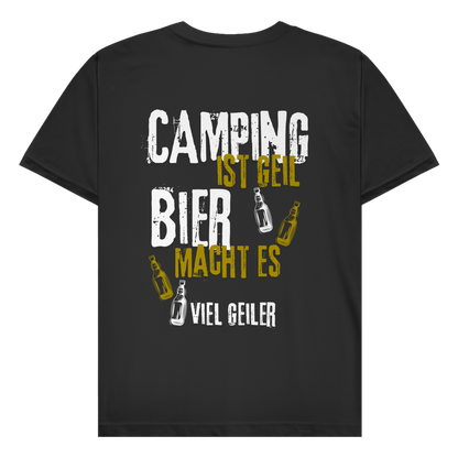 Camping ist geil - Rückendruck || Premium Shirt unisex