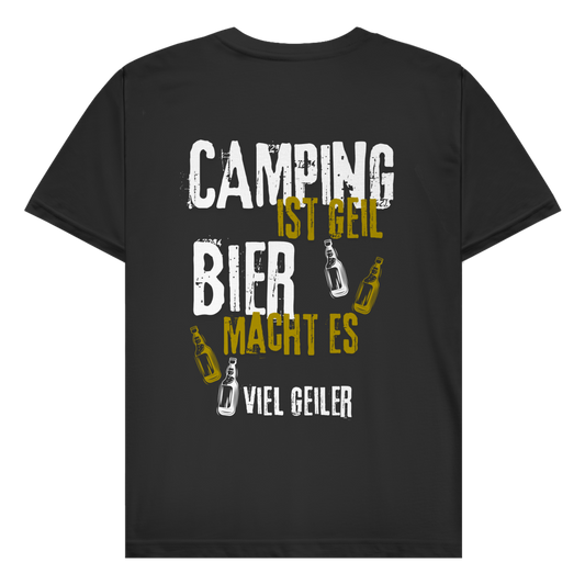 Camping ist geil - Rückendruck || Premium Shirt unisex
