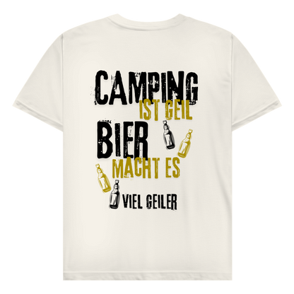 Camping ist geil - Rückendruck || Premium Shirt unisex