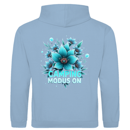 Campingmodus ON türkis - Rückendruck | Premium Hoodie unisex