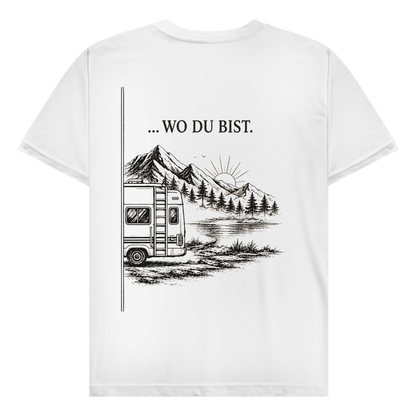Wo du bist (A) - Rückendruck | Premium Shirt unisex