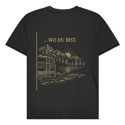 Wo du bist (A) - Rückendruck | Premium Shirt unisex