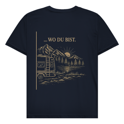 Wo du bist (A) - Rückendruck | Premium Shirt unisex