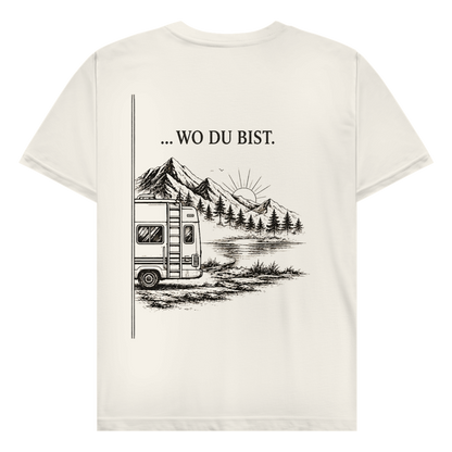 Wo du bist (A) - Rückendruck | Premium Shirt unisex