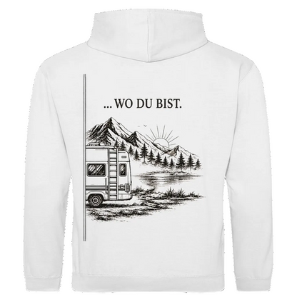 Wo du bist (A) - Rückendruck | Premium Hoodie unisex