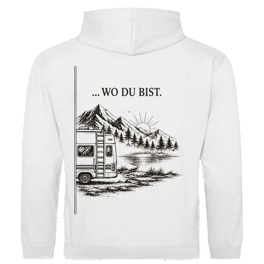 Wo du bist (A) - Rückendruck | Premium Hoodie unisex