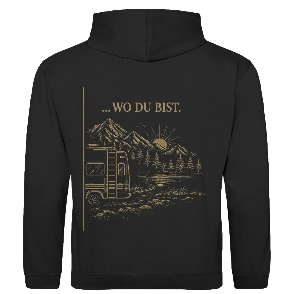 Wo du bist (A) - Rückendruck | Premium Hoodie unisex