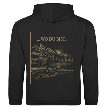 Wo du bist (A) - Rückendruck | Premium Hoodie unisex