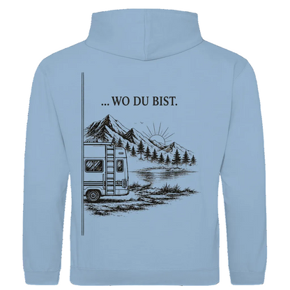Wo du bist (A) - Rückendruck | Premium Hoodie unisex