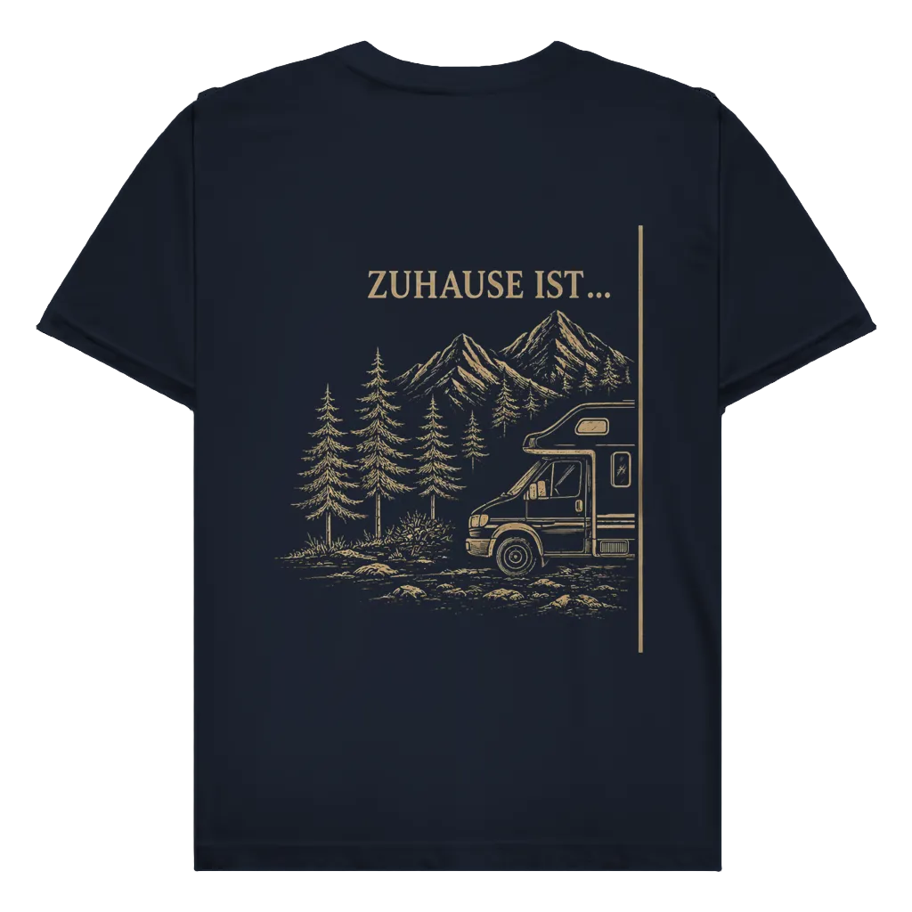 Zuhause ist (A) - Rückendruck | Premium Shirt unisex