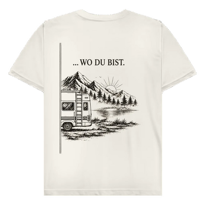 Wo du bist (A) - Rückendruck | Premium Shirt unisex