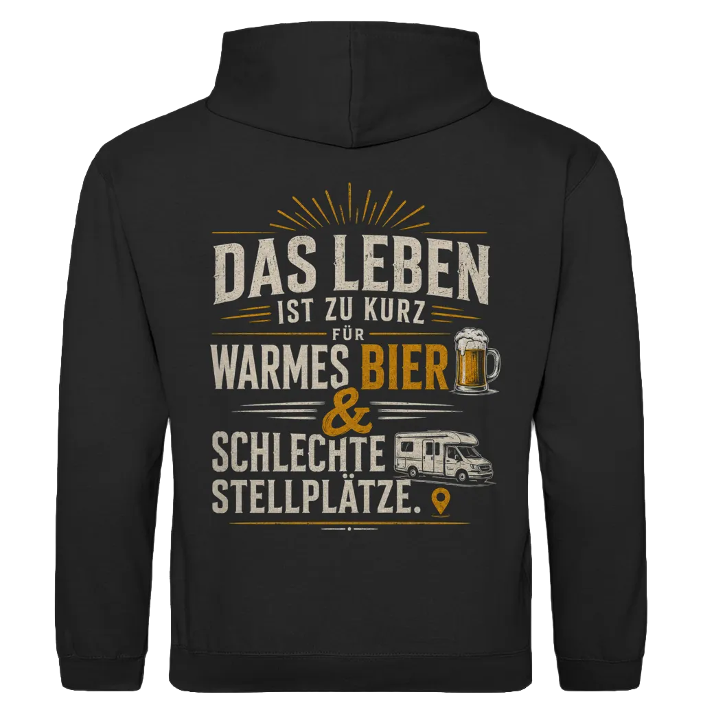 Das Leben ist zu kurz - Rückendruck | Premium Hoodie unisex