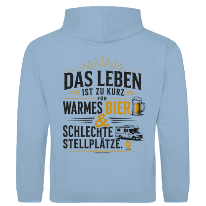 Das Leben ist zu kurz - Rückendruck | Premium Hoodie unisex