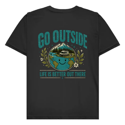 Go Outside - Rückendruck | Premium Shirt unisex