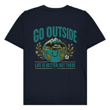 Go Outside - Rückendruck | Premium Shirt unisex