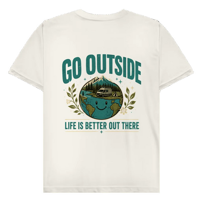 Go Outside - Rückendruck | Premium Shirt unisex
