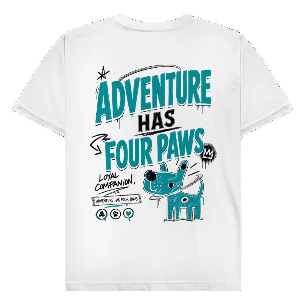 FOUR PAWS - Rückendruck| Premium Shirt unisex