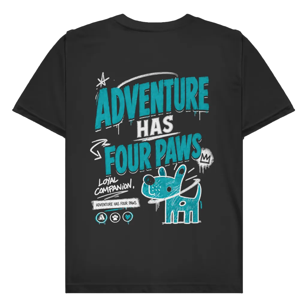 FOUR PAWS - Rückendruck| Premium Shirt unisex