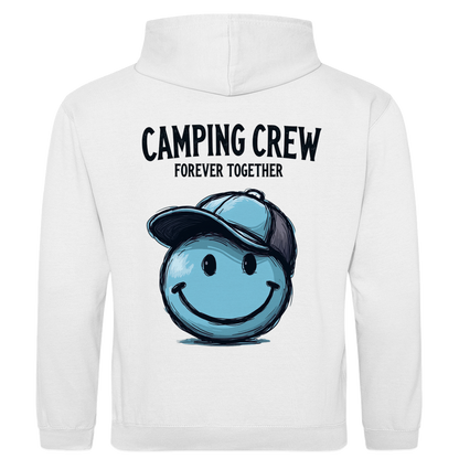 Premium Hoodie Camping Crew Smilie blau
