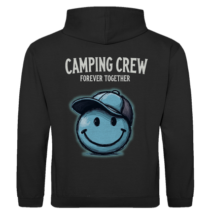 Premium Hoodie Camping Crew Smilie blau