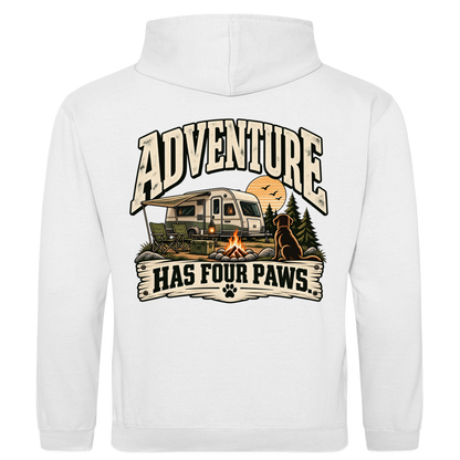 ADVENTURE HAS FOUR PAWS WoWa - Rückendruck | Premium Hoodie unisex