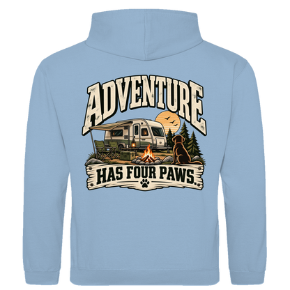 ADVENTURE HAS FOUR PAWS WoWa - Rückendruck | Premium Hoodie unisex