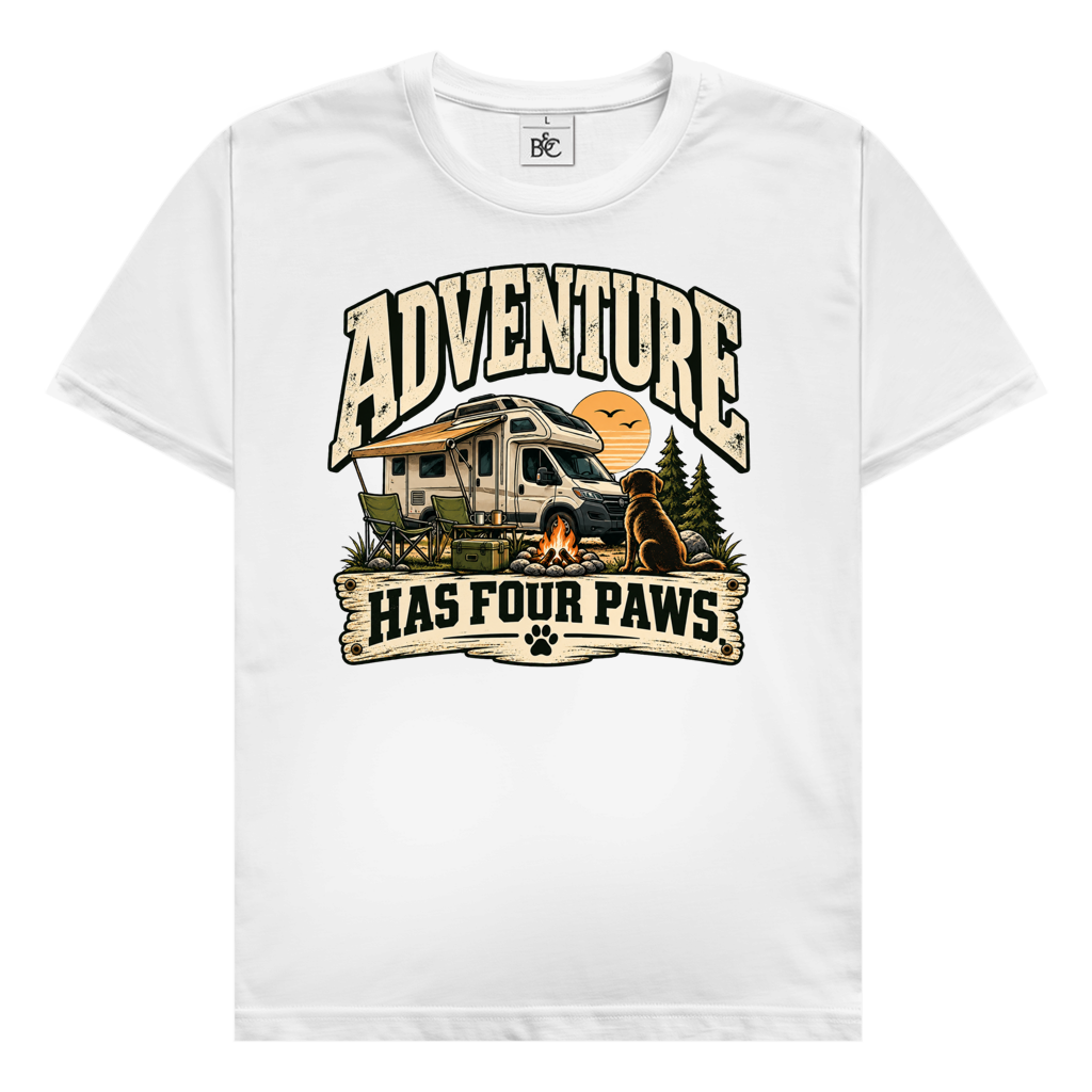 T-Shirt ADVENTURE HAS FOUR PAWS WoMo
