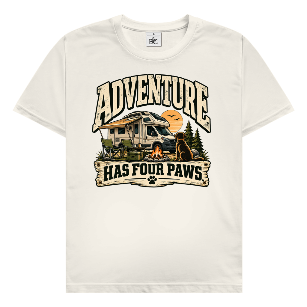 T-Shirt ADVENTURE HAS FOUR PAWS WoMo