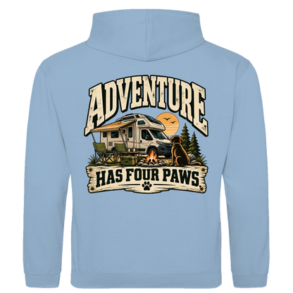 ADVENTURE HAS FOUR PAWS WoMo - Rückendruck | Premium Hoodie unisex