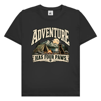 ADVENTURE HAS FOUR PAWS (Zelt) |Premium T-Shirt unisex
