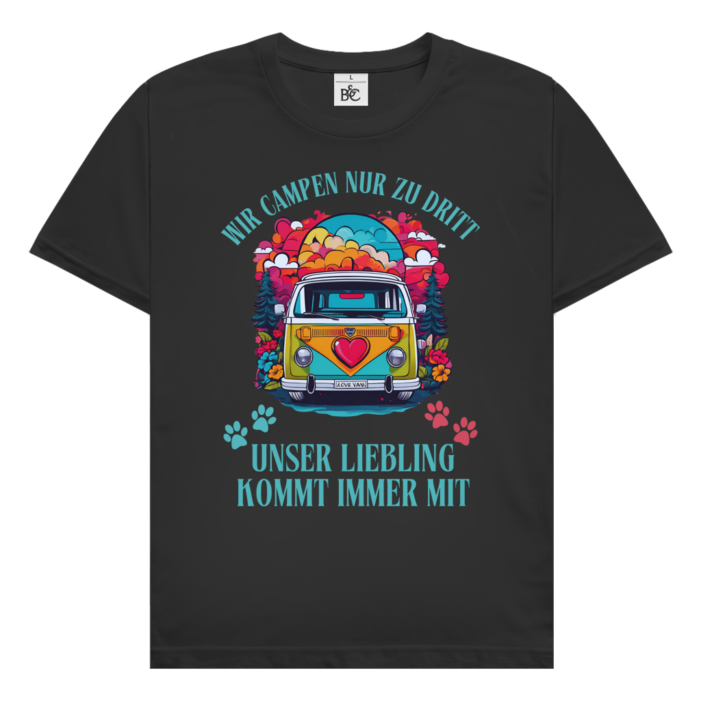 Premium T-Shirt Wir campen nur zu Dritt