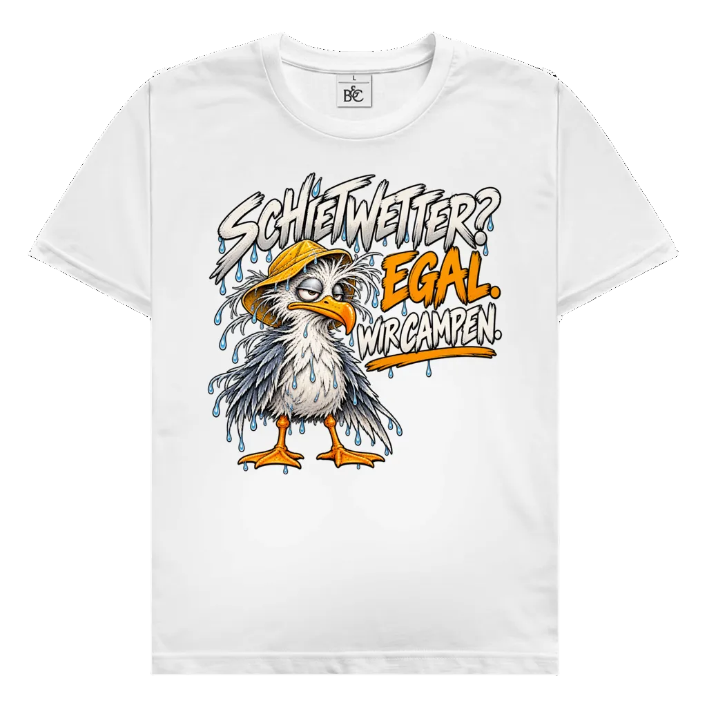 Schietwetter wir campen | Premium Shirt unisex