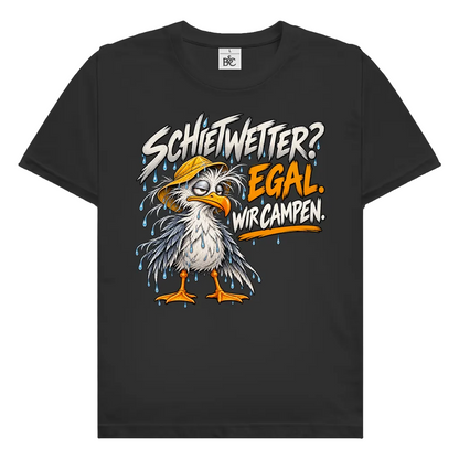 Schietwetter wir campen | Premium Shirt unisex