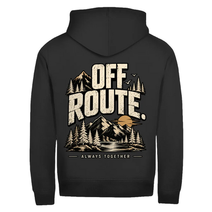 OFF ROUTE - Rückendruck | Premium Zipper Hoodie unisex