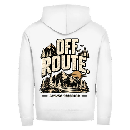 OFF ROUTE - Rückendruck | Premium Zipper Hoodie unisex