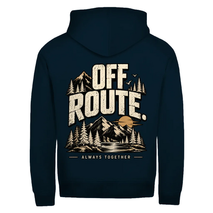 OFF ROUTE - Rückendruck | Premium Zipper Hoodie unisex