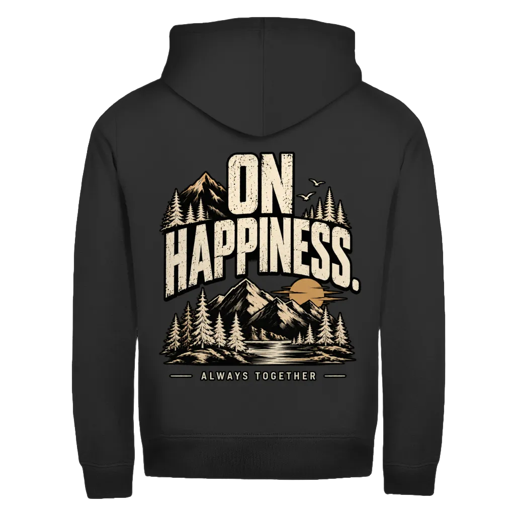 ON HAPPINESS - Rückendruck | Premium Zipper Hoodie unisex