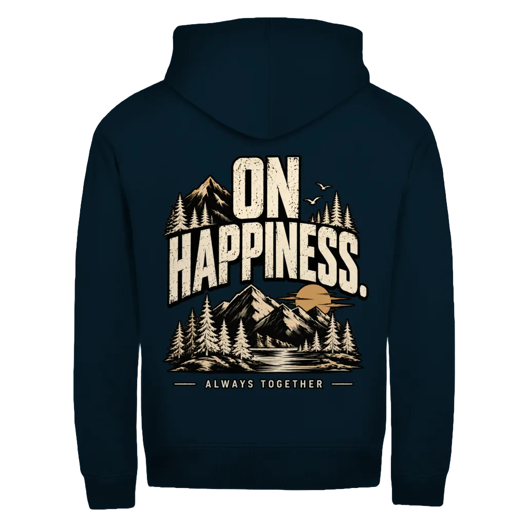 ON HAPPINESS - Rückendruck | Premium Zipper Hoodie unisex